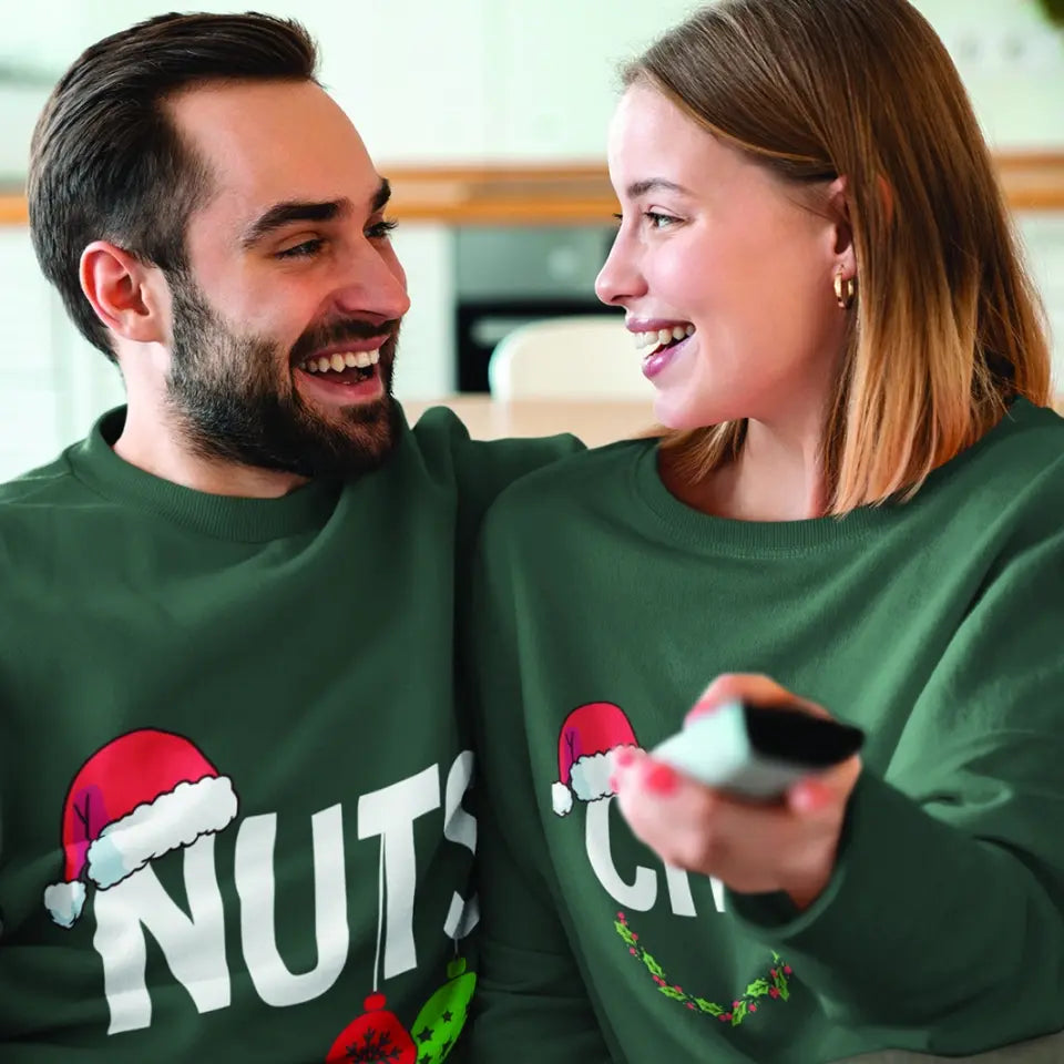 Chest Nuts Christmas, Funny Couples Shirts, Unisex Standard Sweatshirt, Christmas Gift For Couple | 312IHPNPTS1288