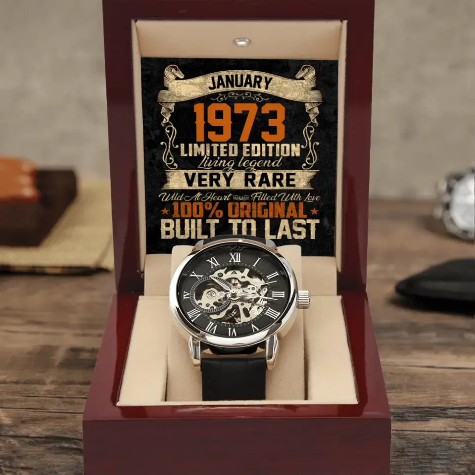 Limited Edition - Living Legend - Personalized Men's Watch - Birthday Gift for Man - for Husband, Dad, Grandpa