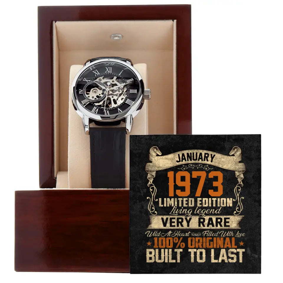 Limited Edition - Living Legend - Personalized Men's Watch - Birthday Gift for Man - for Husband, Dad, Grandpa