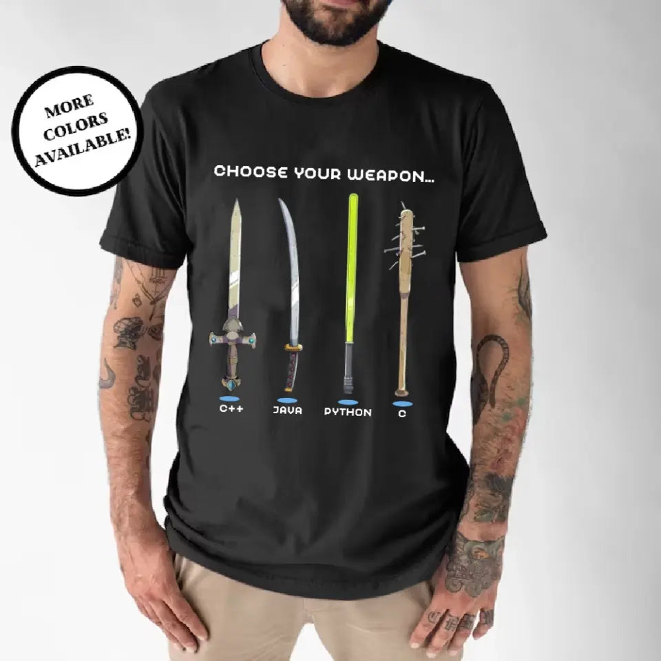 Choose Your Weapon Programmer Hacker Coder Software Engineer Sweatshirt Gift For Boyfriend