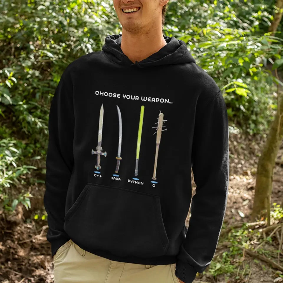 Choose Your Weapon Programmer Hacker Coder Software Engineer Sweatshirt Gift For Boyfriend