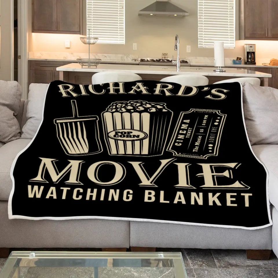 Movie Watching Blanket, Personalized Fleece Blanket, Gift For Movie Theatre Lovers
| 311IHPLNCS1176