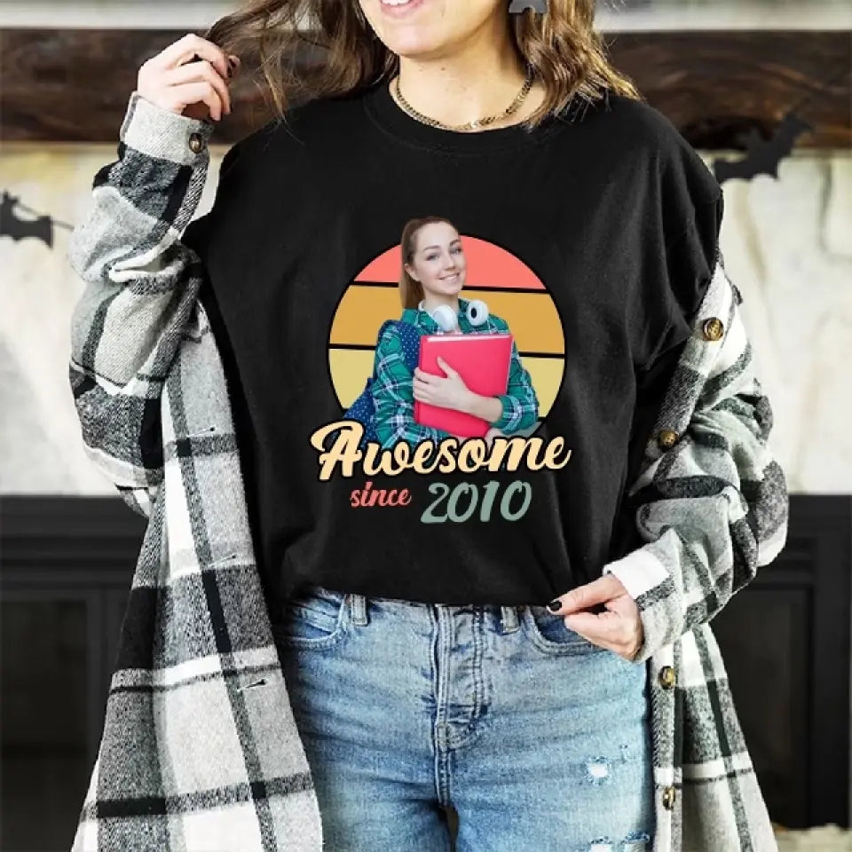 Awesome Since Custom Face Shirt Tshirt Birthday Gift