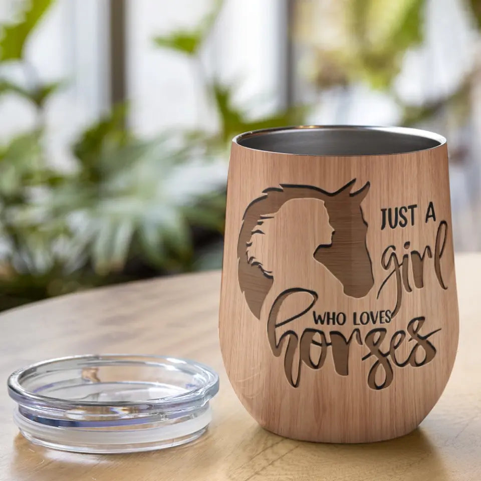 Just A Girl Who Loves Horses Personalized Tumbler