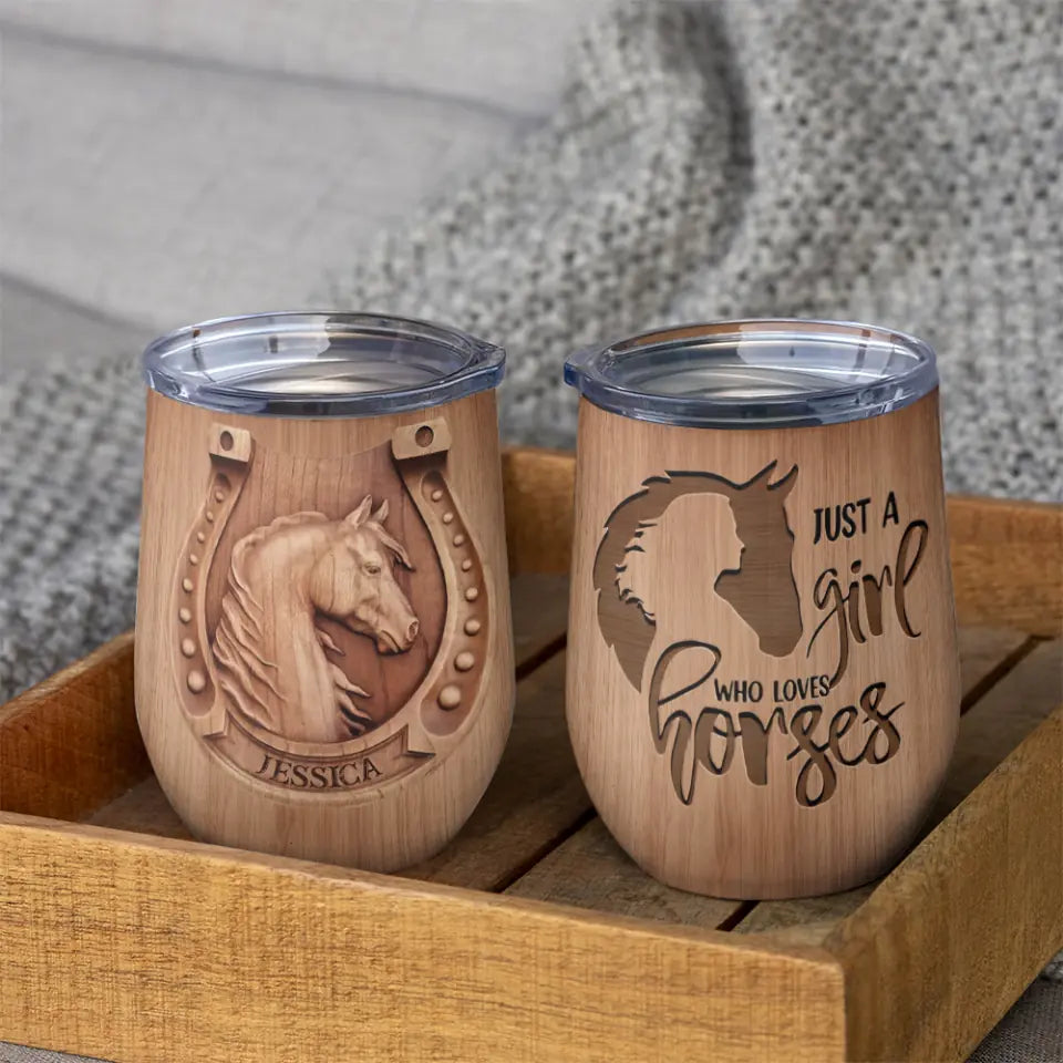 Just A Girl Who Loves Horses Personalized Tumbler