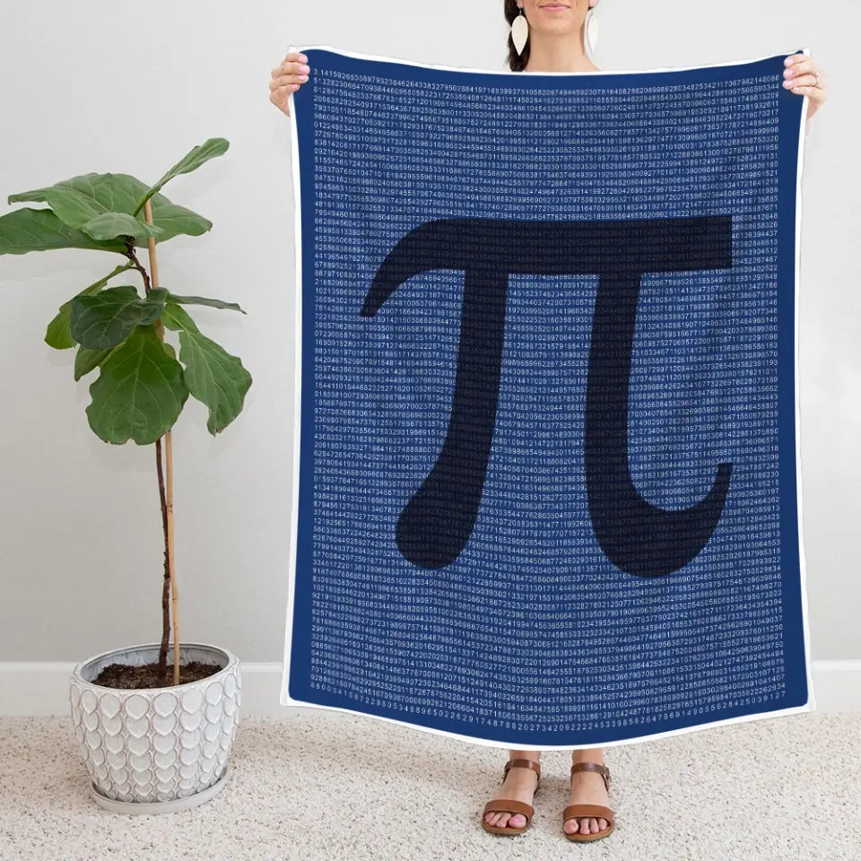 Pi Day Blanket, Gift For Math Teacher, Math Lovers, Fleece Blanket | 312IHPLNBL1342