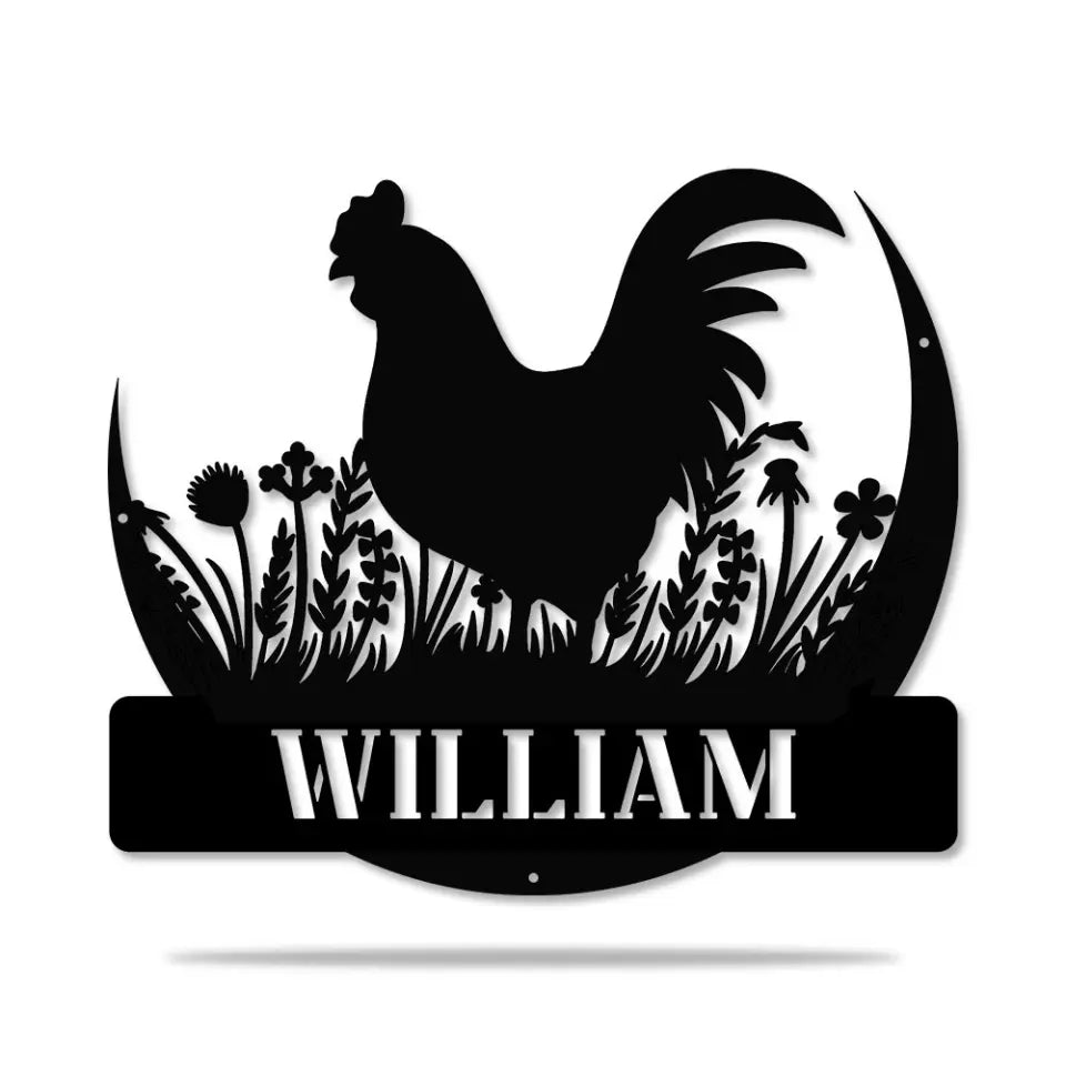 Custom Rooster Metal Wall Signs