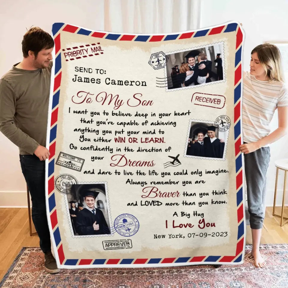 I Want You To Believe Deep In Your Heart - Fleece Blanket Graduation Gift