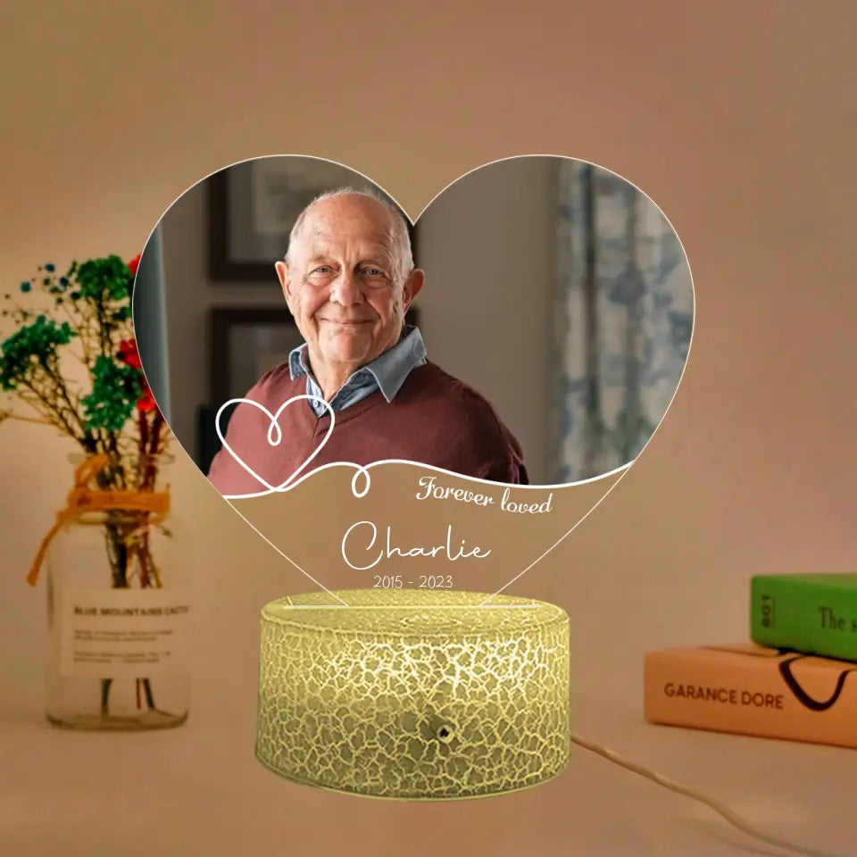 Forever Loved Personalized Photo LED Light Memorial Gift