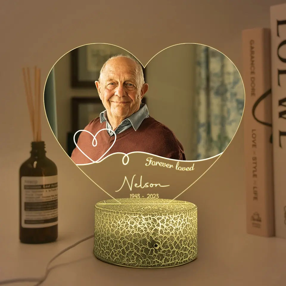 Forever Loved Personalized Photo LED Light Memorial Gift