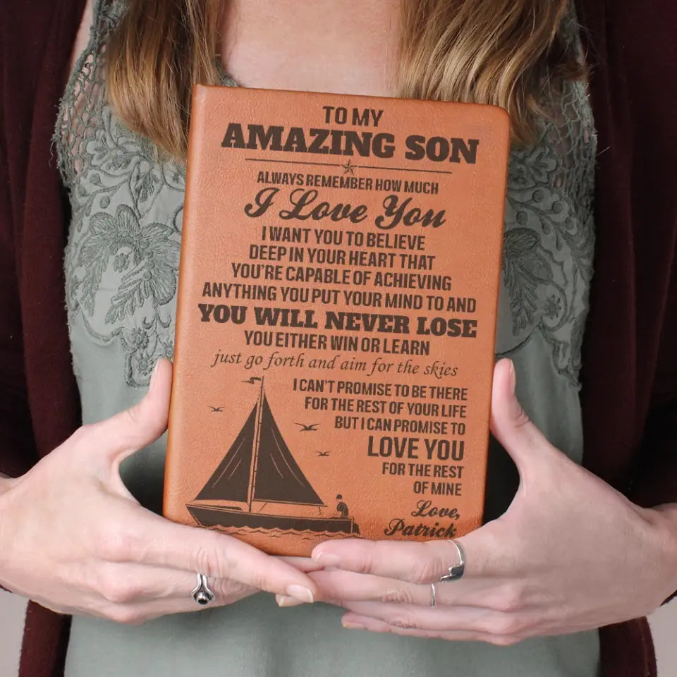 To My Amazing Son, Personalized Graphic Journal, Gift For Son | 309IHPBNLJ1011