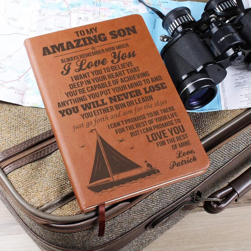 To My Amazing Son, Personalized Graphic Journal, Gift For Son | 309IHPBNLJ1011