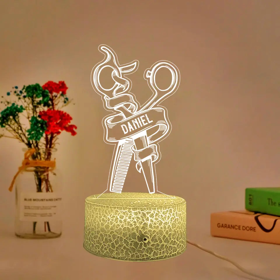 Best Hairstylist, Personalized Led Light, Birthday Gift | 312IHPBNLL072