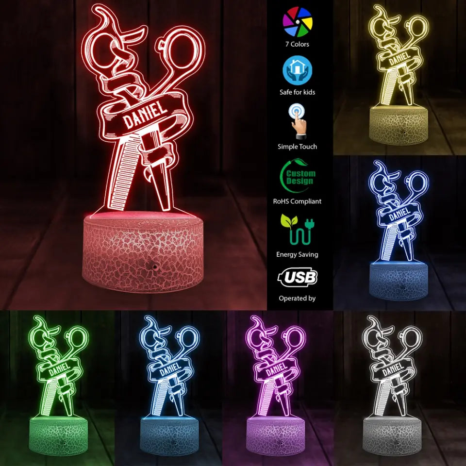 Best Hairstylist, Personalized Led Light, Birthday Gift | 312IHPBNLL072