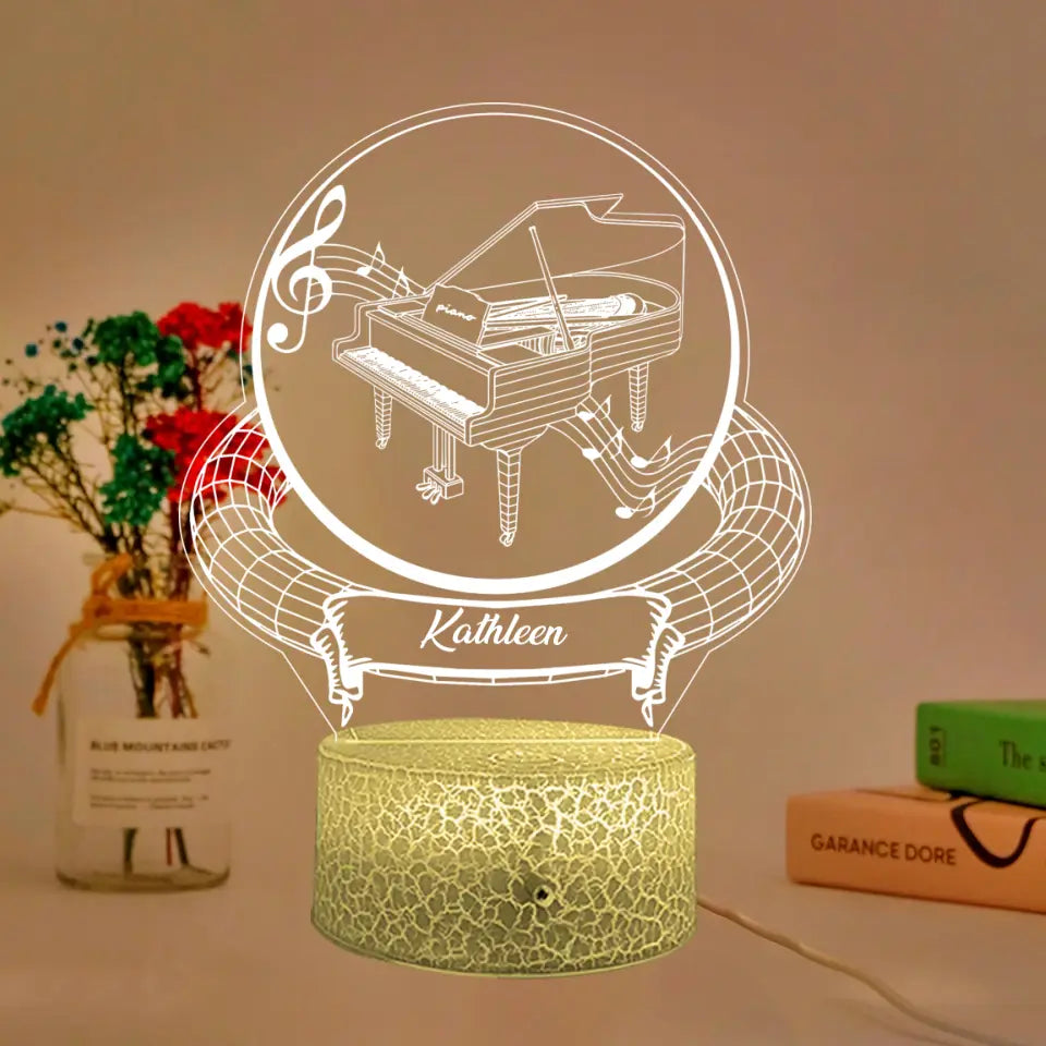 Music Piano Lovers - Personalized LED Light - Gift For Music Lovers