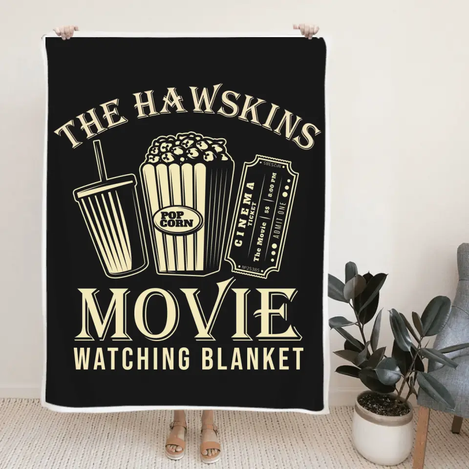 Movie Watching Blanket, Personalized Fleece Blanket, Gift For Movie Theatre Lovers
| 311IHPLNCS1176