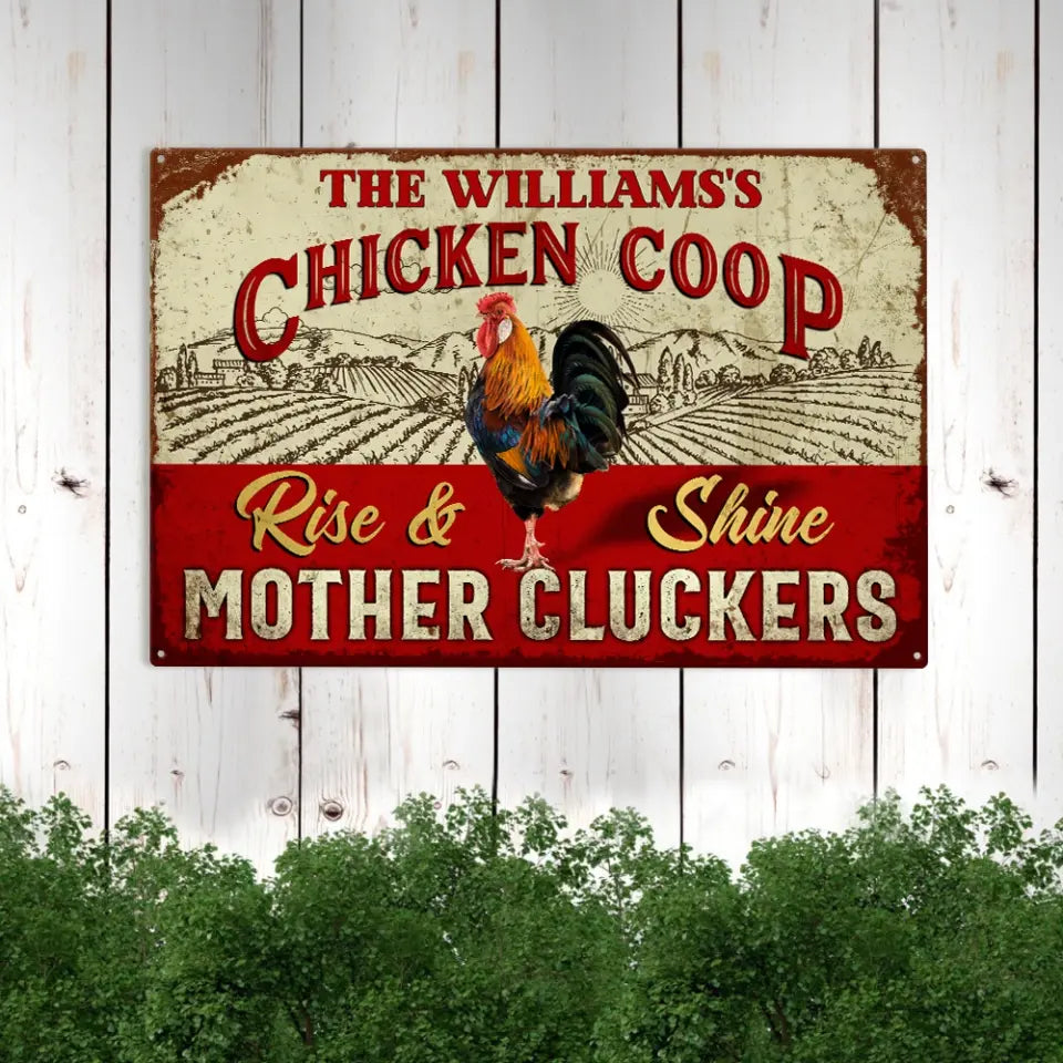 Chicken Coop Personalized Metal Sign