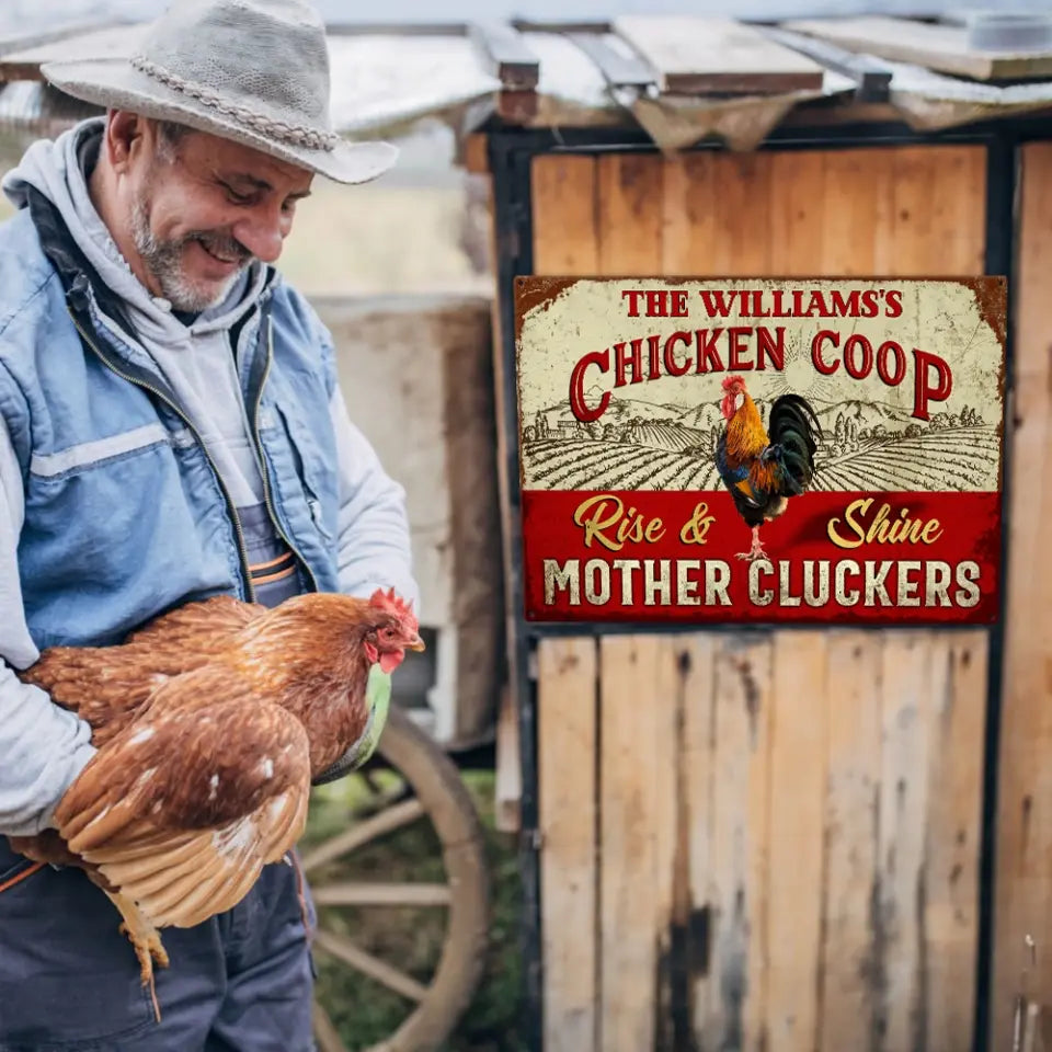 Chicken Coop Personalized Metal Sign