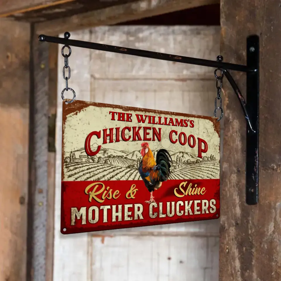 Chicken Coop Personalized Metal Sign