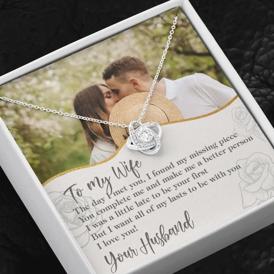 Personalized Valentine Gifts - The Day I Met You, I Found My Missing Piece Personalized Necklace