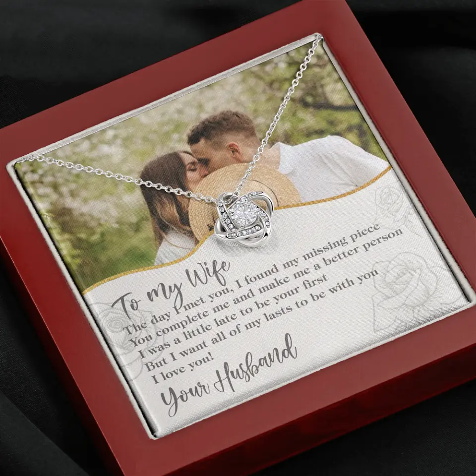 Personalized Valentine Gifts - The Day I Met You, I Found My Missing Piece Personalized Necklace