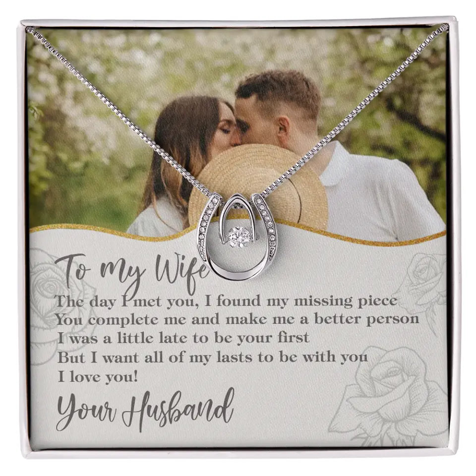 Personalized Valentine Gifts - The Day I Met You, I Found My Missing Piece Personalized Necklace