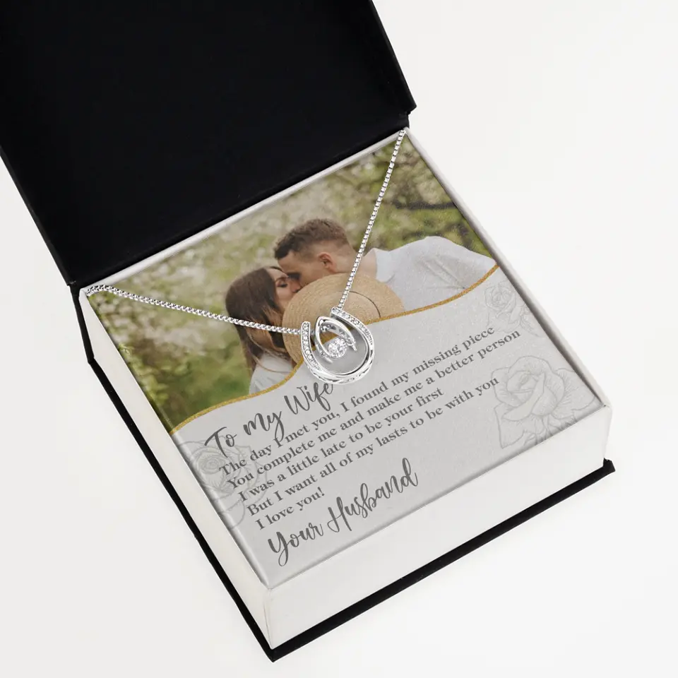 Personalized Valentine Gifts - The Day I Met You, I Found My Missing Piece Personalized Necklace