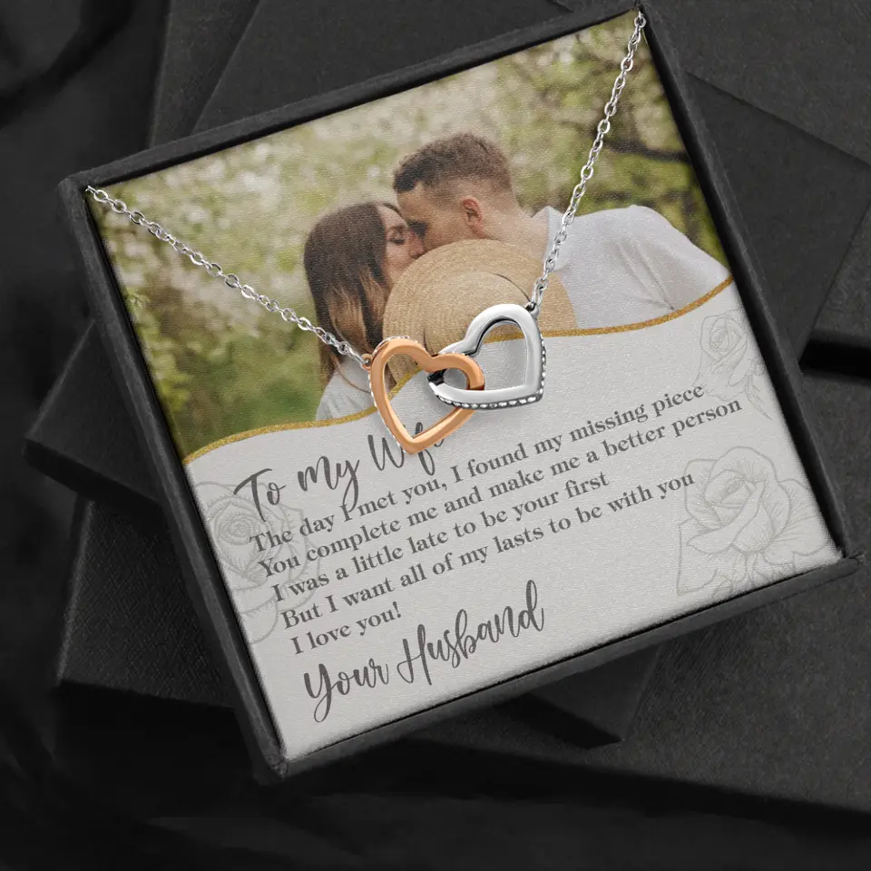 Personalized Valentine Gifts - The Day I Met You, I Found My Missing Piece Personalized Necklace