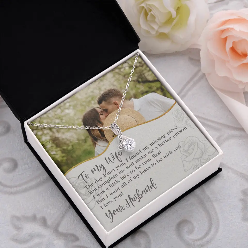 Personalized Valentine Gifts - The Day I Met You, I Found My Missing Piece Personalized Necklace