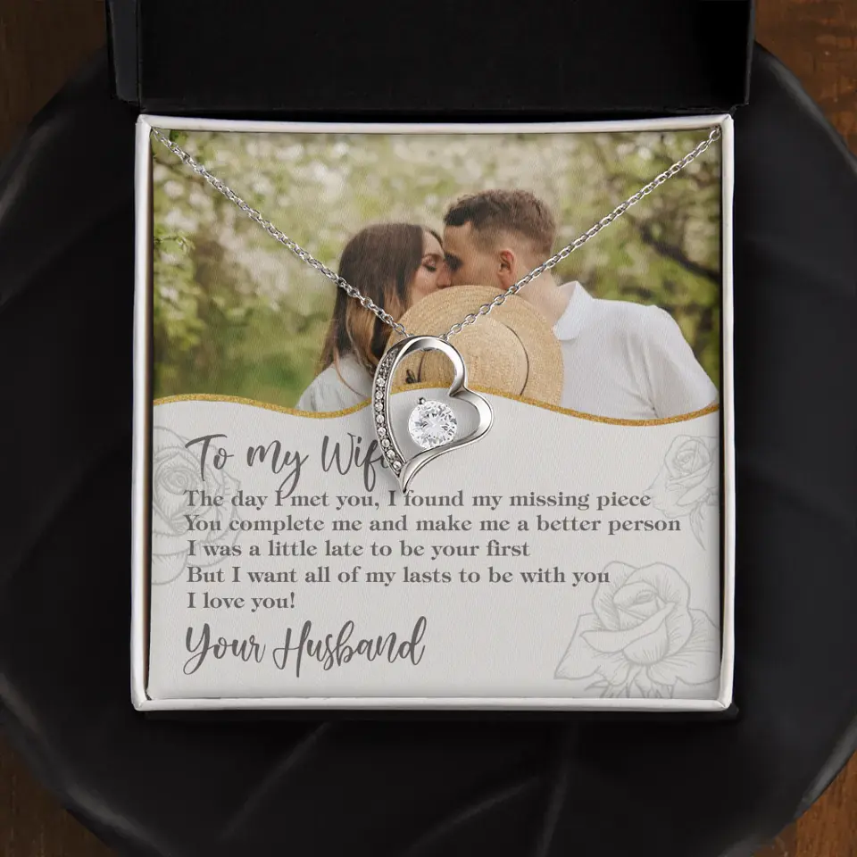 Personalized Valentine Gifts - The Day I Met You, I Found My Missing Piece Personalized Necklace