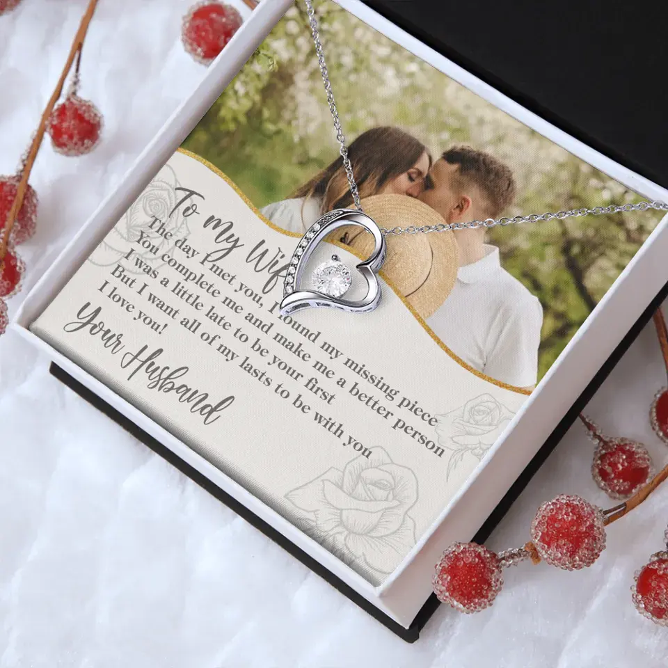 Personalized Valentine Gifts - The Day I Met You, I Found My Missing Piece Personalized Necklace