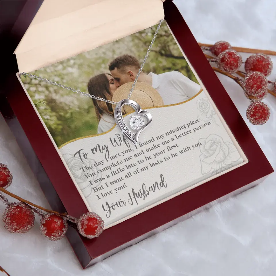Personalized Valentine Gifts - The Day I Met You, I Found My Missing Piece Personalized Necklace
