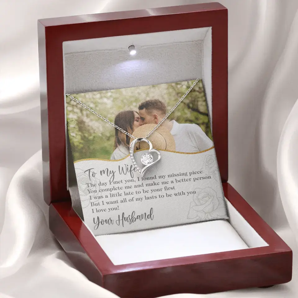 Personalized Valentine Gifts - The Day I Met You, I Found My Missing Piece Personalized Necklace