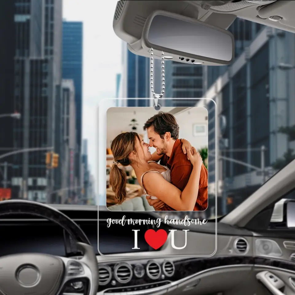 Sweet Morning Message Gifts for Him Acrylic Car Ornament