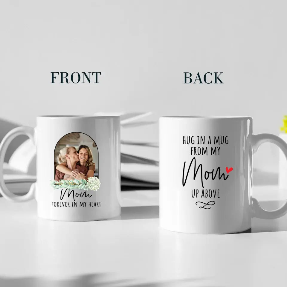 Hug In A Mug From My Mom Upload Photo Mug