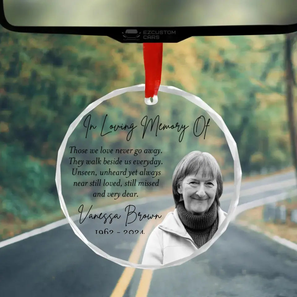 Remembrance Gifts In Loving Memory of Custom Glass Ornament for Loss of a Loved One