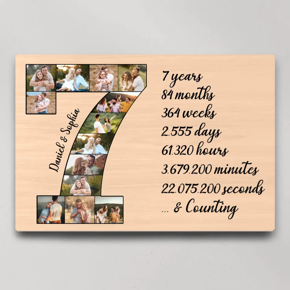 7 Years And Counting Upload Photo Canvas and Poster