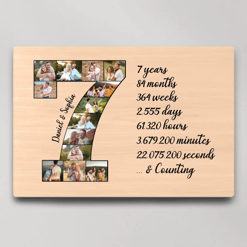 7 Years And Counting Upload Photo Canvas and Poster