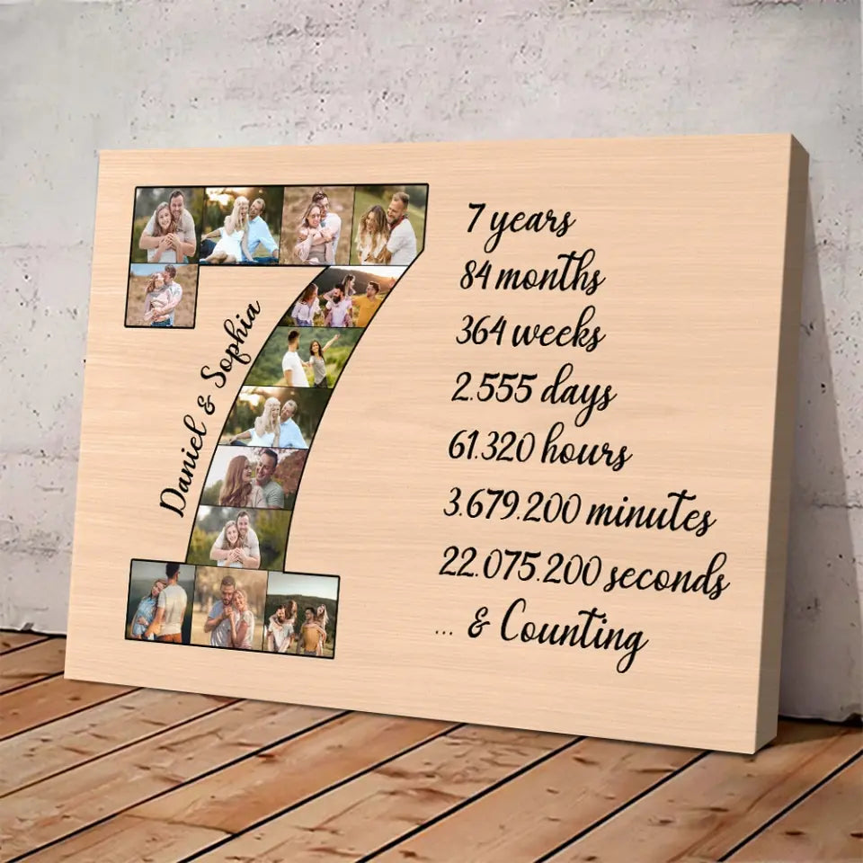 7 Years And Counting Upload Photo Canvas and Poster