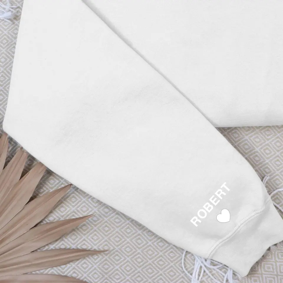 Dad Since This Year Personalized Sleeve Print Sweatshirt