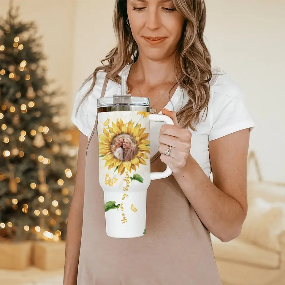 Cousins Connected by the Heart Personalized Photo 40oz Tumbler