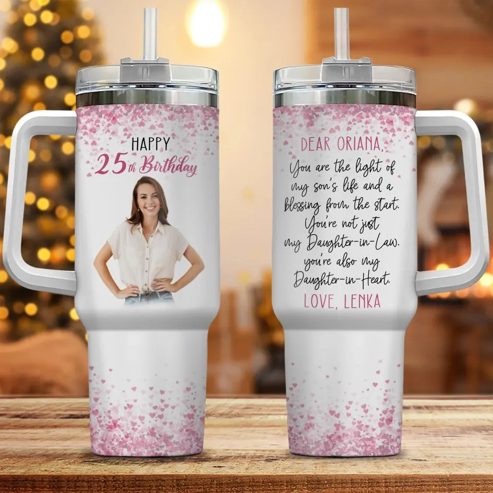 Happy Birthday My Daughter In Law Personalized Tumbler