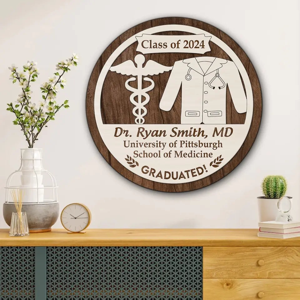 Class Of 2025 Medical Students Custom Wooden Art Graduation Gift