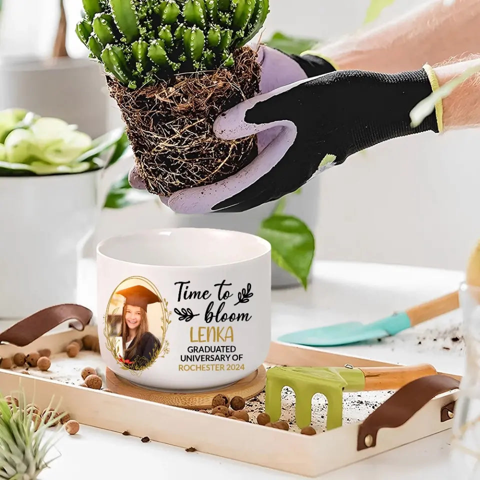 Congrats Graduation Gift for Girlfriend Daughter Ceramic Plant Pot