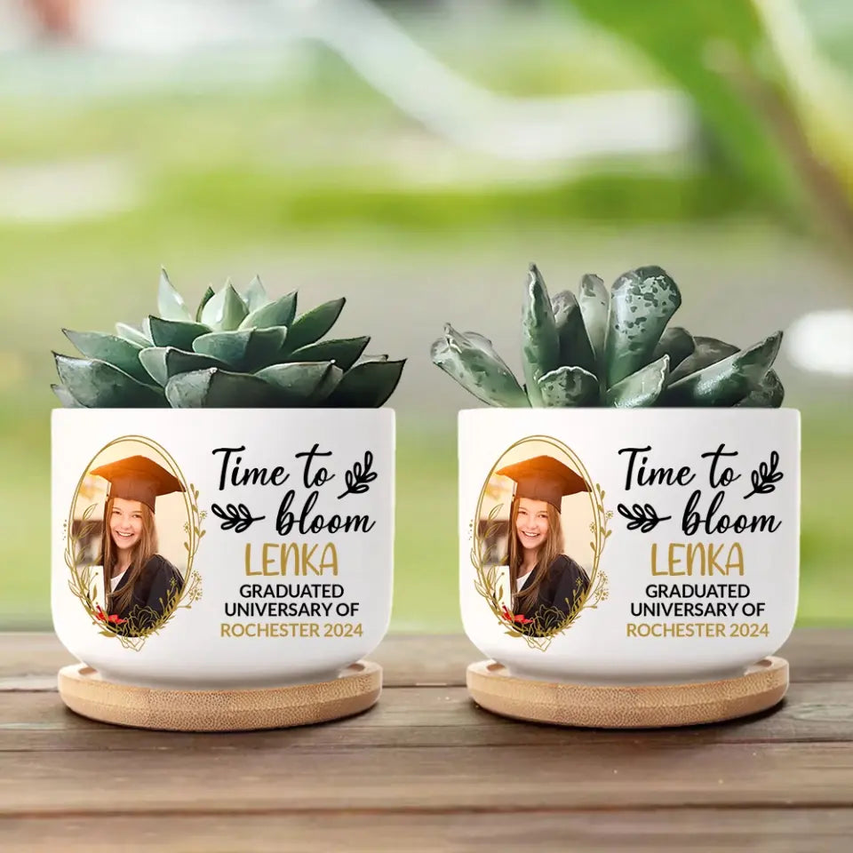 Congrats Graduation Gift for Girlfriend Daughter Ceramic Plant Pot