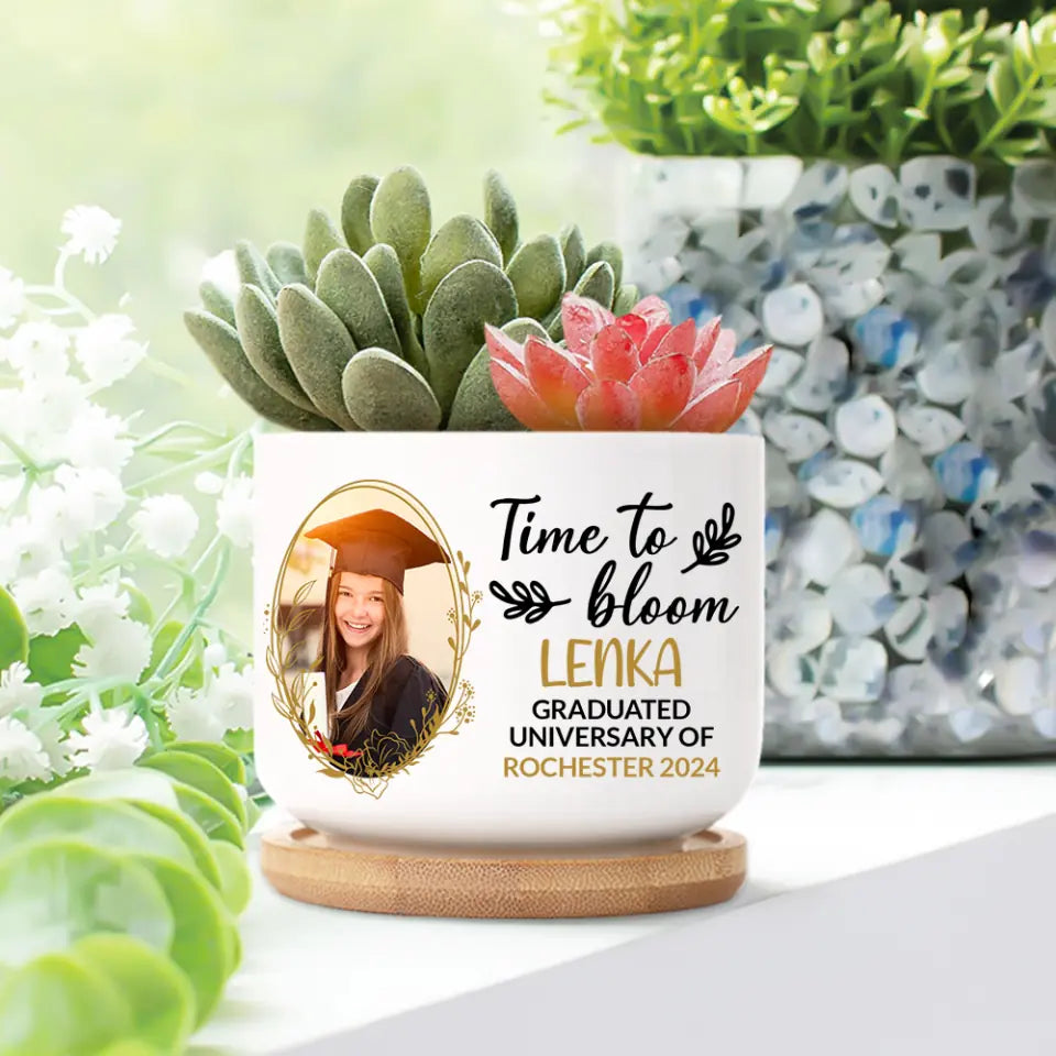 Congrats Graduation Gift for Girlfriend Daughter Ceramic Plant Pot