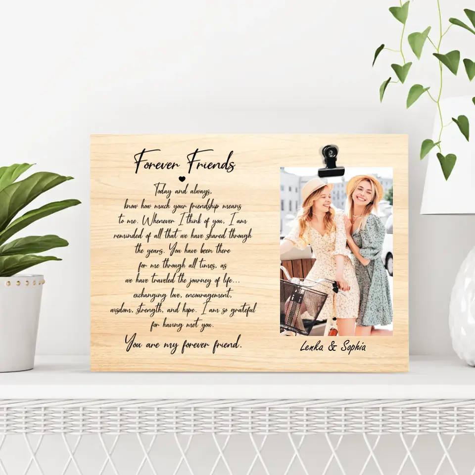 Friendship Anniversary Gift for Friend Photo Clip Frame Sentimental BFF Gifts