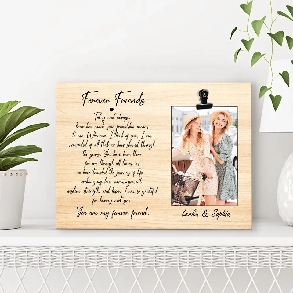 Friendship Anniversary Gift for Friend Photo Clip Frame Sentimental BFF Gifts