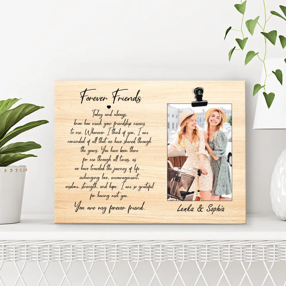 Friendship Anniversary Gift for Friend Photo Clip Frame Sentimental BFF Gifts