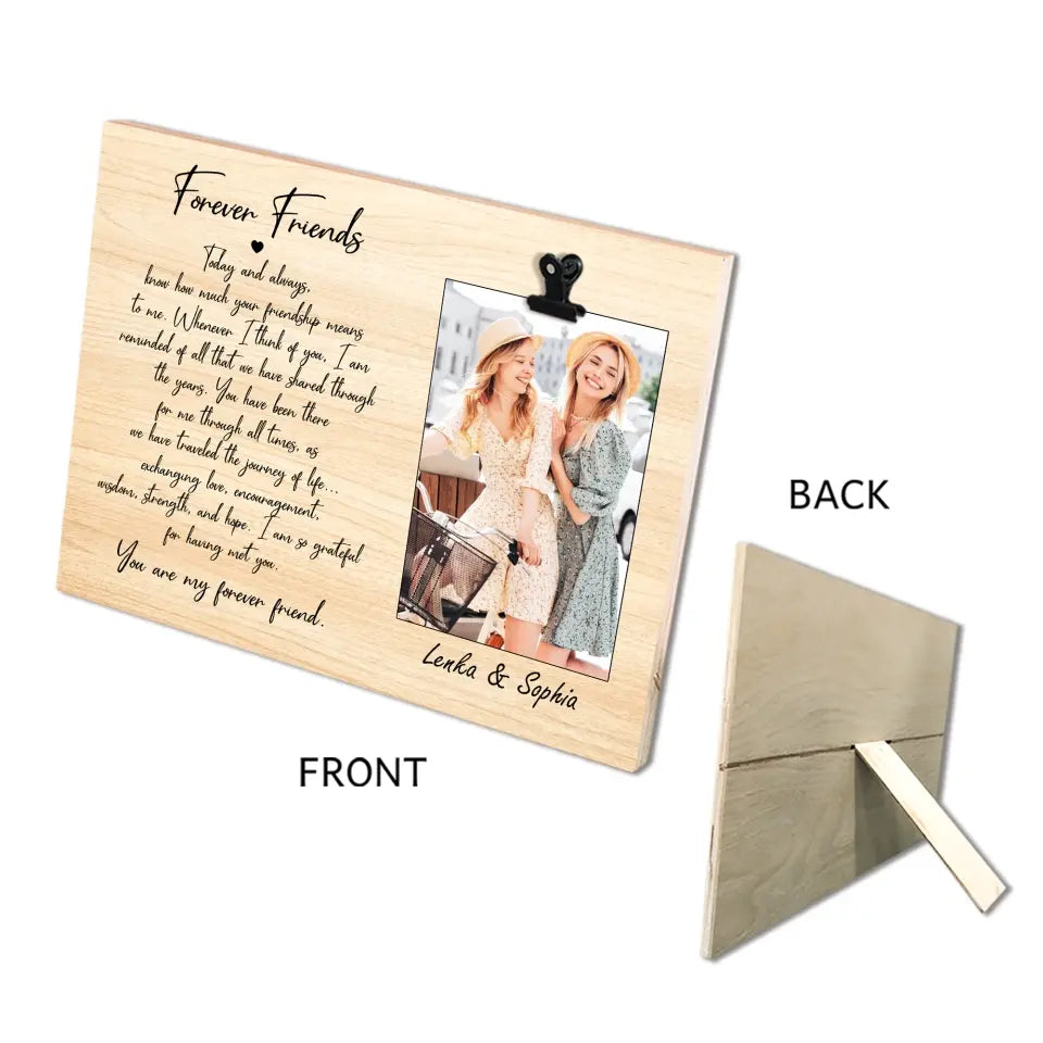 Friendship Anniversary Gift for Friend Photo Clip Frame Sentimental BFF Gifts